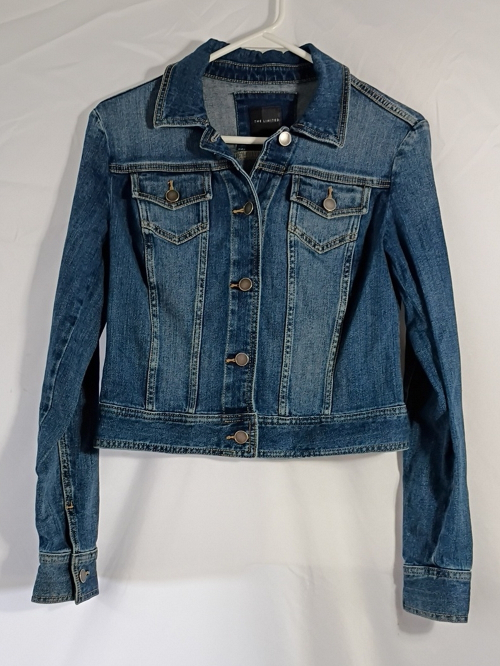 EUC The Limited Women's Blue Jean Denim Jacket Size XS Fall Business Casual